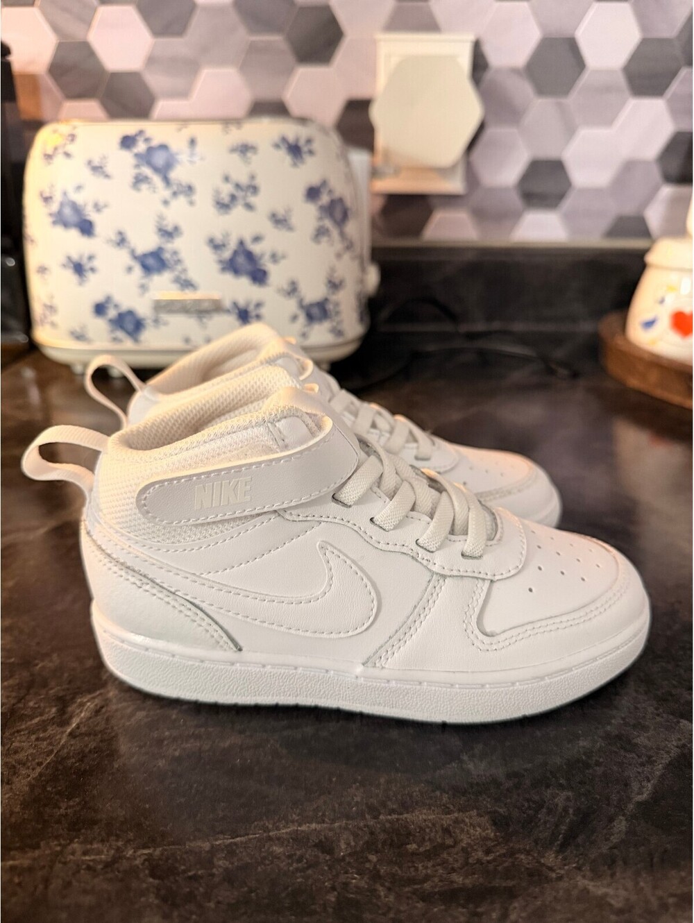 Nike White Mid-Top Sneakers Size 10 C